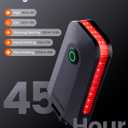 RAVEMEN CL01 Bike Tail Light, 300 Wide-Angle Rear Bicycle Light for Night Riding, Saddle Mount Bike Taillight Safety Accessories with Auto On/Off, Brake Sensing, 5 Modes, 2 Mounting Ways
