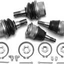 Zinc-Nickel Alloy Front Upper & Lower Ball Joints for 1999-2008 Chevrolet Silverado 1500 GMC Tahoe Sierra Suburban Yukon Avalanche XL Cadillac Classic Escalade Express 2500 ESV EXT Savana K6540 K6541