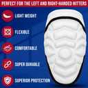 Exxact Sports Defender Baseball Elbow Guard, Batters Softball Elbow Guard Baseball Youth & Adult with Adjustable Strap (Adult (Small - Medium), White)