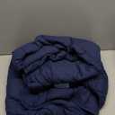 L'AGRATY Weighted Blanket - 48"x72" 15lbs Cooling Breathable Heavy Blanket Microfiber Material with Glass Beads for Adult All-Season Summer Fall Winter Soft Thick Comfort (03-navy Blue)