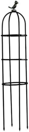 Garden Obelisk Trellis for Climbing Plants 47 Inch Tall 3 Layers Tower Plant Cage for Flowers Vegetable Vine Bird Shape Spring Gardening Tool