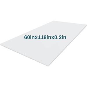 Frienda 1 Pack 118" x 60" x 0.2"Upholstery High Density Craft Sheets Cushion Foam Replacement Rectangle Cut to Size Cushion Chair Padding, Suitable for Shipping, Packing, Mailing, DIY, Cosplay (White)