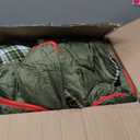 ShinHye Double Sleeping Bag for Adults with 2 Pillows, Camping Sleeping Bags Flannel Cotton 2 Person Sleeping Bags XXL Queen Size Sleeping Bag for Cold Weather (Green1, 92"62")