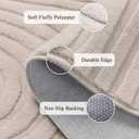 SHACOS Soft Cozy Fluffy Arch Pattern High Low Pile Area Rugs 10'x14' Large Non Slip Washable Modern Geometric Rug Scandinavian Minimalist Carpet for Living Room Bedroom Dining Room, Beige