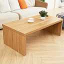 Rectangular Eco Friendly Engineered Wood Coffee Table for Living Room Cocktail Sofa Table, Wood Color