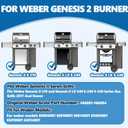 SafBbcue 66801 Stainless Steel Cooking Grates for Weber Genesis II E-210 LX S/E-240 Series Gas Grills 2017 and Newer, for Weber 60010001 65010001 60004001 65004001 66904 Grates