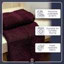 Luxe 6-Piece Hand Towel Set Soft & Absorbent Cotton, Hotel Quality, Quick-Drying, Easy Care, 16 x 28 in, Velvet Wine