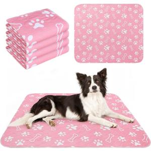 BEAUTYZOO 4 Pack Washable Pee Pads for Dogs, Reusable Puppy Pads for Potty Training, Waterproof Super Absorbent Whelping Pads Mats Non Slip Against Urine for Small Medium Dogs Cats, 36" x 41"
