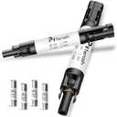 10A Solar Fuse Connector IP68 Waterproof 1000V in line Fuse Holder 10A Male and Female Connector Waterproof in Line Fuse Holder Contains 4 fuses 2 Solar 10A 2PCS