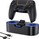 NEWDERY PS5 Controller Charger Station, Fast Charging Dock for PlayStation 5 Controllers, Single Controller Charging Stand Replacement for PS5 Controller & DualSense Edge Controller, Black