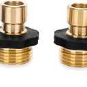 Camco 5/8" Brass and Steel Quick Hose Disconnect - Connect and Disconnect Between Multiple Hose Attachments | Automatic Shut-Off When Disconnected | 1 Female & 3 Male Fittings - 4 Count - (20136)