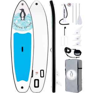 Tuxedo Sailor 10'6"33"6" Inflatable Stand Up Paddle Board with Premium SUP Accessories,Paddle Boards for Adults & Youth of All Skill Levels (Blue)