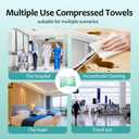 2 x 30 Pack Compressed Towels Disposable  Large 12x24 Inch Thick Washcloth Tablets, Portable Face & Body Towels for Travel, Camping, Hiking, Gym, Outdoor, Beauty Salon (30 Pack)