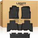 LASFIT Floor Mats for Toyota 4Runner 2013-2024 (Only for 7 Seats) All Weather Custom Fit Floor Liner for Toyota 4 Runner TPE Mats Front&Rear 3 Row Car Mats, Black