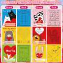 3 x Rotu Valentines Cards for Kids Classroom - Valentines Day Gifts for Kids Valentines Day Cards for Kid School Valentine Day Classroom Favors Valentine Class Gifts Paint Set (240 PCS)