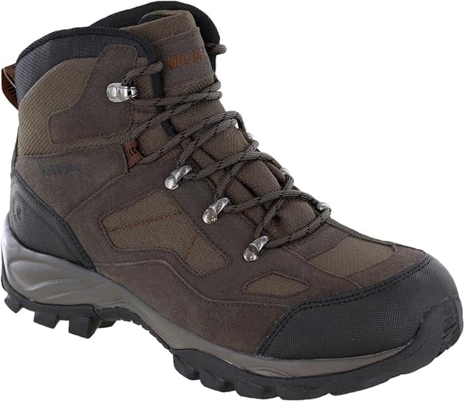 Northside Men's Ranger Mid Waterproof Hiking Boot – Suede & Nylon Upper, EVA Insole, Lightweight Cushioning, High-Traction TPR Rubber Outsole, 10.5, Dark Brown