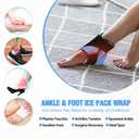Comfpack 2 Pack Ankle Ice Pack Wrap for Swelling, Heel Ice Pack for Pain Relief, Hot Cold Therapy Cold Pack for Plantar Fasciitis, Achilles Tendonitis, Ankle Sprain, Foot Pain