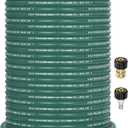 3/8" 4800PSI Pressure Washer Hose 150FT with 360 Swivel Quick Connect, Flexible Kink Resistant Steel Wire Braided & Durable Rubber for Hot/Cold Water, Power Washer Hose With M22 14mm Adapter