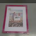 DecorUhome 8.5x11 Picture Frame, Display Pictures 6x8 with Mat or 8.5x11 without Mat, Wall & Tabletop Display Certificate Frame, Magenta, 1 Pack