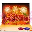 3D Pop Up Card with Light and Music - Thanksgiving, Fall, Birthday, Thank You, Holiday Card - Envelope Included