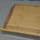 ROSSIE HOME Bamboo Bed Tray with Phone Holder, Large Lap Desk for Laptops up to 15.6 Inches Natural Style No. 78007
