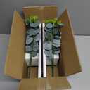 Zelura 2 Pack Wood Glass Wall Vases and Plants Artificial, Indoor Wood Hanging Vase, Modern Farmhouse Wall Decor for Bathroom Office and Living Room, Farmhouse Sconces Wall Decor (White)