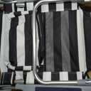 Backpack Beach Chair for Adults 5 Position Reclining Low Beach Chair with Cooler, Cup Holder & Towel Bar, Lightweight Folding Beach Chair Backpack, Portable Lay Flat Beach Lounger Black Stripe