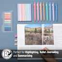 Mr. Pen Aesthetic Bible Highlighter and Pen Set, 16 Pack, 200 Sheets Transparent Sticky Tabs, No Bleed, Chisel Tip