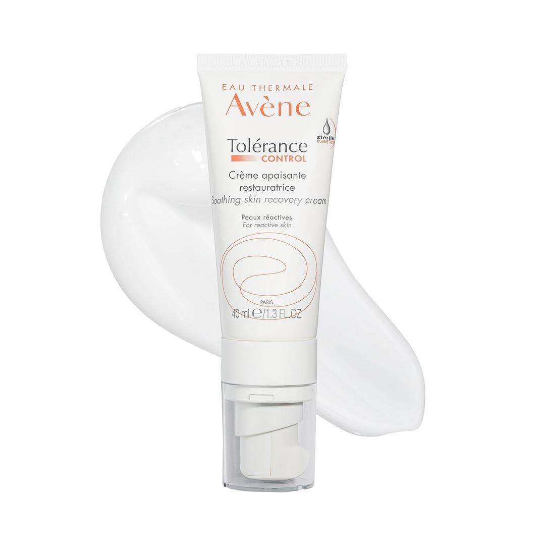 Avne Tolerance Control Soothing Skin Recovery Cream, for Hypersensitive Dry Skin, Restores Skin Barrier, Calms sensations of skin discomfort, Sterile Pump, Face Moisturizer, Fragrance-Free 1.3 Fl Oz