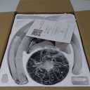 VOLISUN Low Profile Ceiling Fans with Lights and Remote, 19.7in Flush Mount Ceiling Fans with Light, 3000K-6500K Dimmable Fandelier Ceiling Fan, Bladeless Ceiling Fan for Bedroom(Black) (Y106-BK)