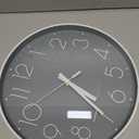 jomparis Wall Clock 12 Inch Non-Ticking Silent Battery Operated Round Wall Clock Modern Simple Style Decor Clock for Home/Office/School/Kitchen/Bedroom/Living Room (Gray)