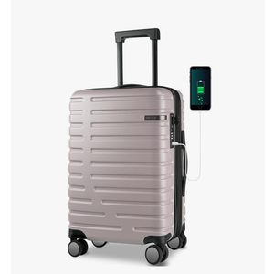 EMPSIGN Carry On Luggage with Spinner Wheels, Hard Shell Carry-On Expandable Suitcase 21x14x9 Airline Approved & Built-in TSA Lock, Durable Travel Rolling Suitcase, Carry-On 20-Inch, Light Purple