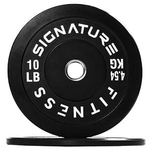 Aurorafy 2-Inch Olympic Bumper Plates, 2X 10LB Weight Plates, Perfect for Weightlifting and Strength Training