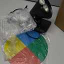 Christmas Tree Color Wheel with 2PCS E27 LED Light,Red/Yellow/Blue/Green Rotating Color Wheel Lights,120V 5W LED Light Revolving Colors Wheel for Vintage Silver Tinsel Retro Aluminum Christmas Tree