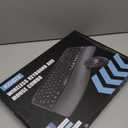 Wireless Keyboard and Mouse Combo, Wave Keys Full-Sized Ergonomic Keyboard with Cushioned Plam Rest, Phone Holder, Comfortable Natural Typing, 2.4G Cordless Set for Computer, Laptop, PC, Mac, Windows (Black)