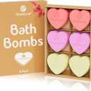 Bath Bombs for Women, Stocking Stuffers, Bath Bombs Plant Scented Lavender, Rose, Eucalyptus, 6 x 2 oz