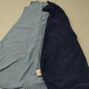 Looxii Fleece Baby Sleep Sack 6-12 Months 2 Pack 1.5 TOG Baby Wearable Blanket with 2-Way Zippers Soft Warm Toddler Sleeping Sack (Medium, Blue + Navy)