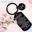 To My Love Anniversary Keychain for her him, Valentines Anniversary Birthday Meaningful Gifts for Boyfriend Girlfriend Husband Wife. Greeting Card Love Keyring for Men Women Lover Soulmate3