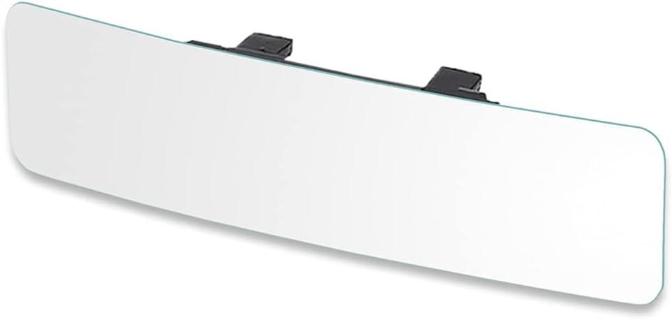 SkycropHD Rear View Mirror Frameless Car Interior Rearview Mirror Panoramic Wide Angle to Eliminate Blind Spots Convex,11.8''(White)