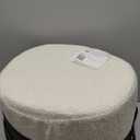 ZICOTO Beautiful Boucle Pouf Ottoman and Foot Rest - Elevate Your Living Room Decor with Lightweight Comfort and Charm - A Round Modern Foam Filled Foot Stool Perfect to Rest Your Feet (White)