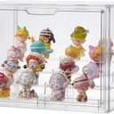 4 Tiers Clear Display Case, Plastic Storage Bins with 4 Tier Display Risers,Stackable Display Box for Figures Showcase (4 Tier-Large-1 Pack)