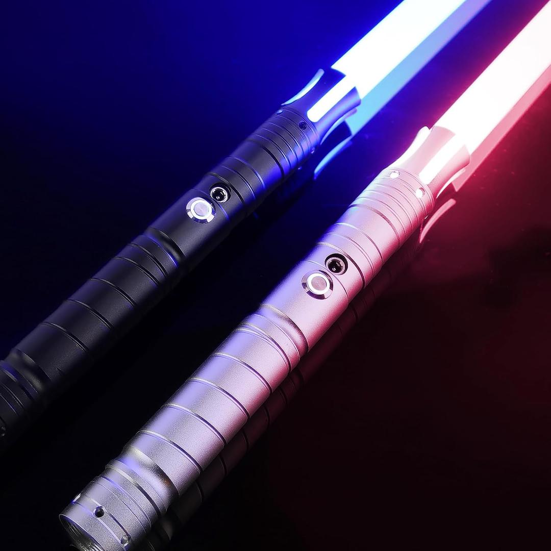 TOY Life Dueling Light up Saber for Aults and Kids - RGB Metal Hilt Light up Sword with Base Lit Blade - Force FX Lightsaver - Combat Ready Realistic Light up Saber for Dueling