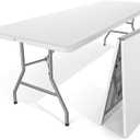 Sweetcrispy 8 FT Folding Picnic Table, Easy to Fold and Store