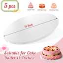14 Inch Cake Boards Round - 5 Pcs Sturdy 1/2" Thick Greaseproof Cake Drums for Wedding & Birthday Multi-Layer Cakes, White Food-Grade Cardboard Base (5 Pcs, 14 Inch)