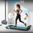 Walking Pad Treadmill for Home - Under Desk Walking and Running with Remote Control Portable Electric Machine Adjustable Slim Compact with 0.6-4.0MPH Modes Max up 265 Lbs for Home Office