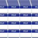 Zacool 480 Pcs Name Tag Stickers (3"x 2") Blue Hello My Name is Stickers Identification Badges, Easy Peel and Stick Name Tags for Themed Party, Family, Home, School, Office, Conferences