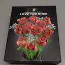 Sopu Red Rose Bouquet Building Set, 960PCS Roses Artificial Flowers Botanical Collection for Dinner Table Home Decor, Valentines Day Gifts for Her Him Valentines Flower Decorations