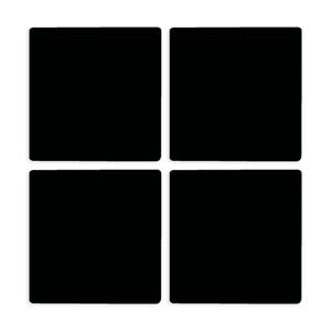Solid Cool Navy Blue 4 x 4 Absorbent Ceramic Square Coasters Pack of 4