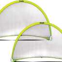 Franklin Sports Pop-Up Dome Shaped Goals - Indoor or Outdoor Soccer Goal - Goal Folds For Storage - 6' x 4' or 4' x 3' Soccer Goal, Optic Yellow