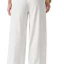 Willit Women's Linen Pants Wide Leg Work Dress Pants Casual Slacks Business Pants with Pockets 31" Inseam White XXL